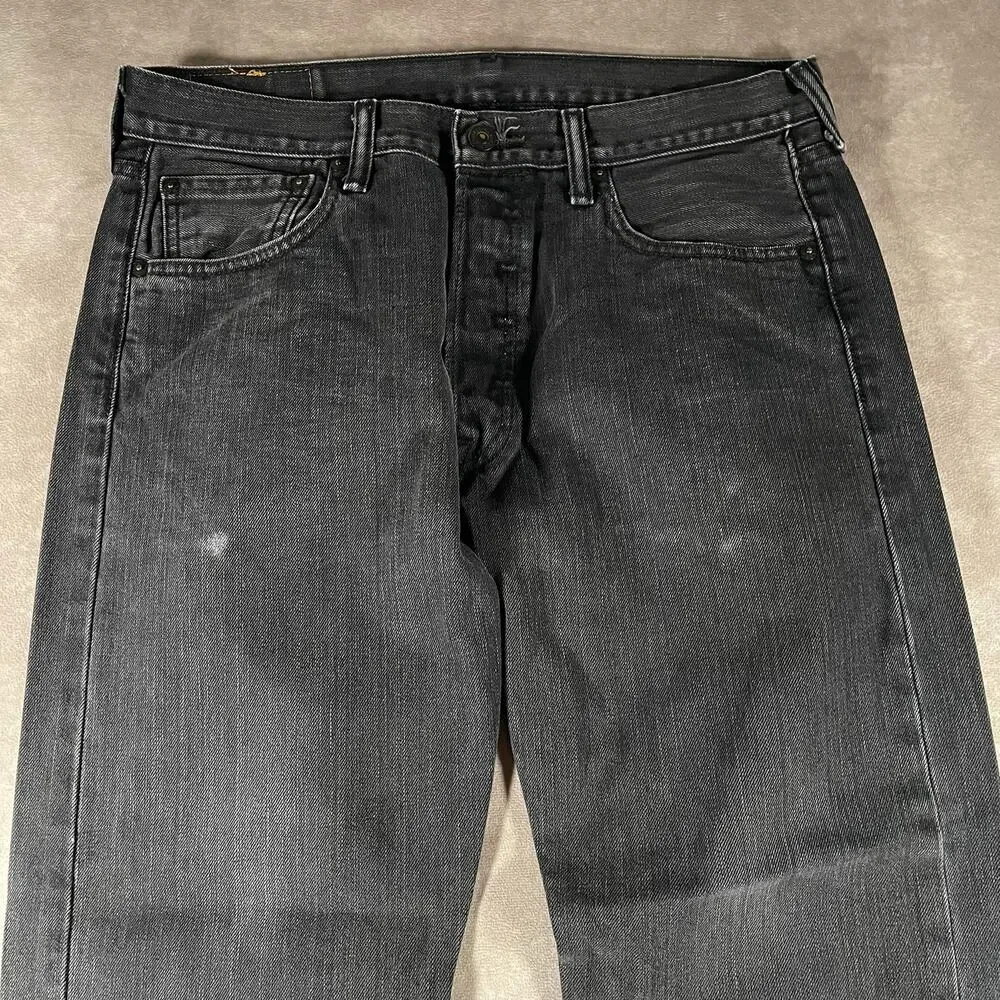 Levi’s 501 Button Fly Black Pants Straight Leg Men’s 32x30